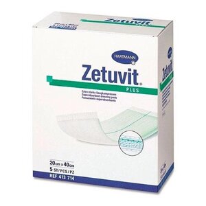ZETUVIT plus -4137118) повязки стерильные 10 х 20 см; 10 шт.