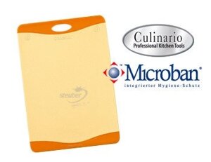 Разделочная доска с антибактериальной защитой Microban оранжевая 14х20