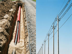 Методы прокладки кабельных линий: выбираем между землей и воздухом