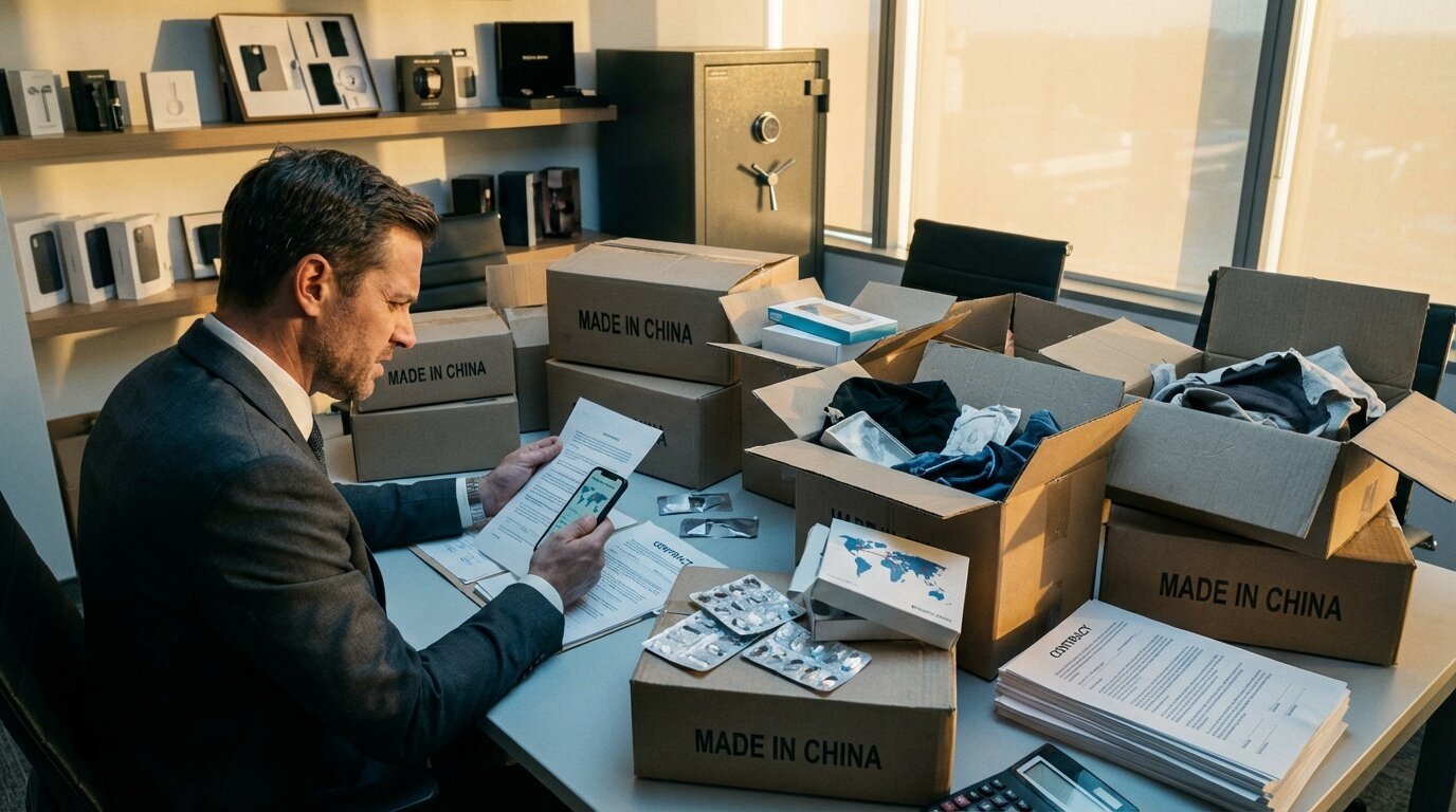 Иллюстрация рисков при выкупе товаров из Китая через посредника и стратегий минимизации