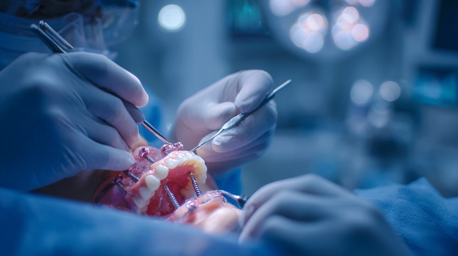 Установка протеза на зубных имплантатах