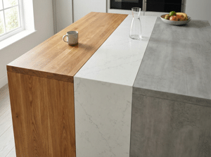 Выбор материала для кухонной столешницы: технические и эксплуатационные различия