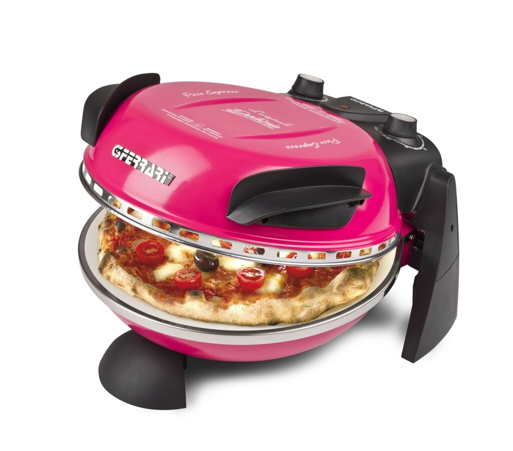 Пиццамейкер G3 ferrari Delizia G10006 бытовая домашняя мини печь для выпекания пиццы, розовый от компании Официальный сайт дистрибьютора BERKEL RUSSIA - фото 1