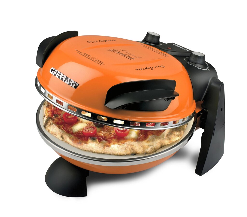 Пиццамейкер G3FERRARI Delizia G10006 бытовая домашняя мини печь для выпекания пиццы, оранжевый от компании Официальный сайт дистрибьютора BERKEL RUSSIA - фото 1