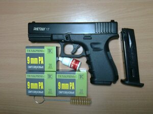 СХП пистолет Retay Glock 17 кал. 9 мм P. A. K+(запасной магазин,60 патронов)