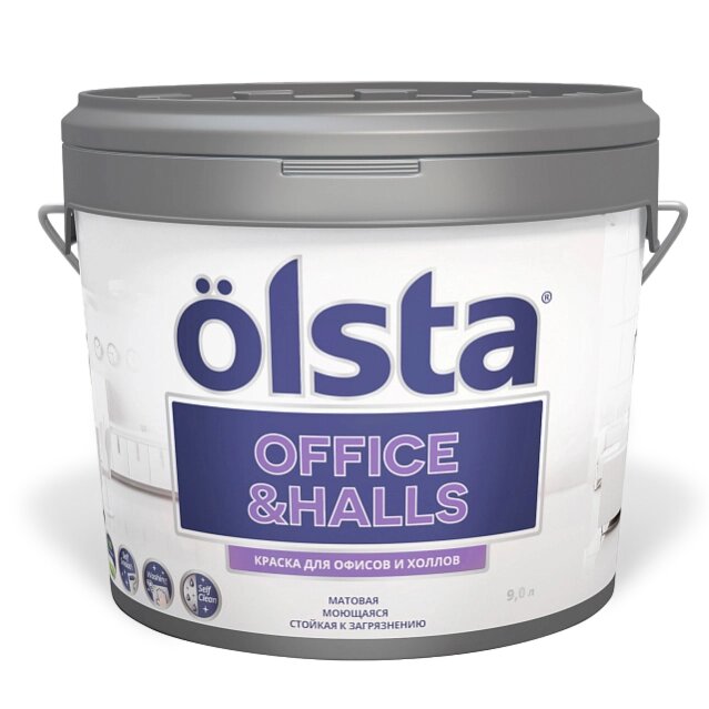 Office&hall Краска для офисов и холлов БАЗА A 0,9 л от компании Магазин красок и декоративных покрытий "О!Краска" - фото 1