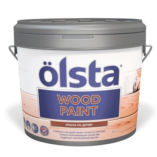 Wood paint Краска для деревянных поверхностей БАЗА A 0,9 л от компании Магазин красок и декоративных покрытий "О!Краска" - фото 1
