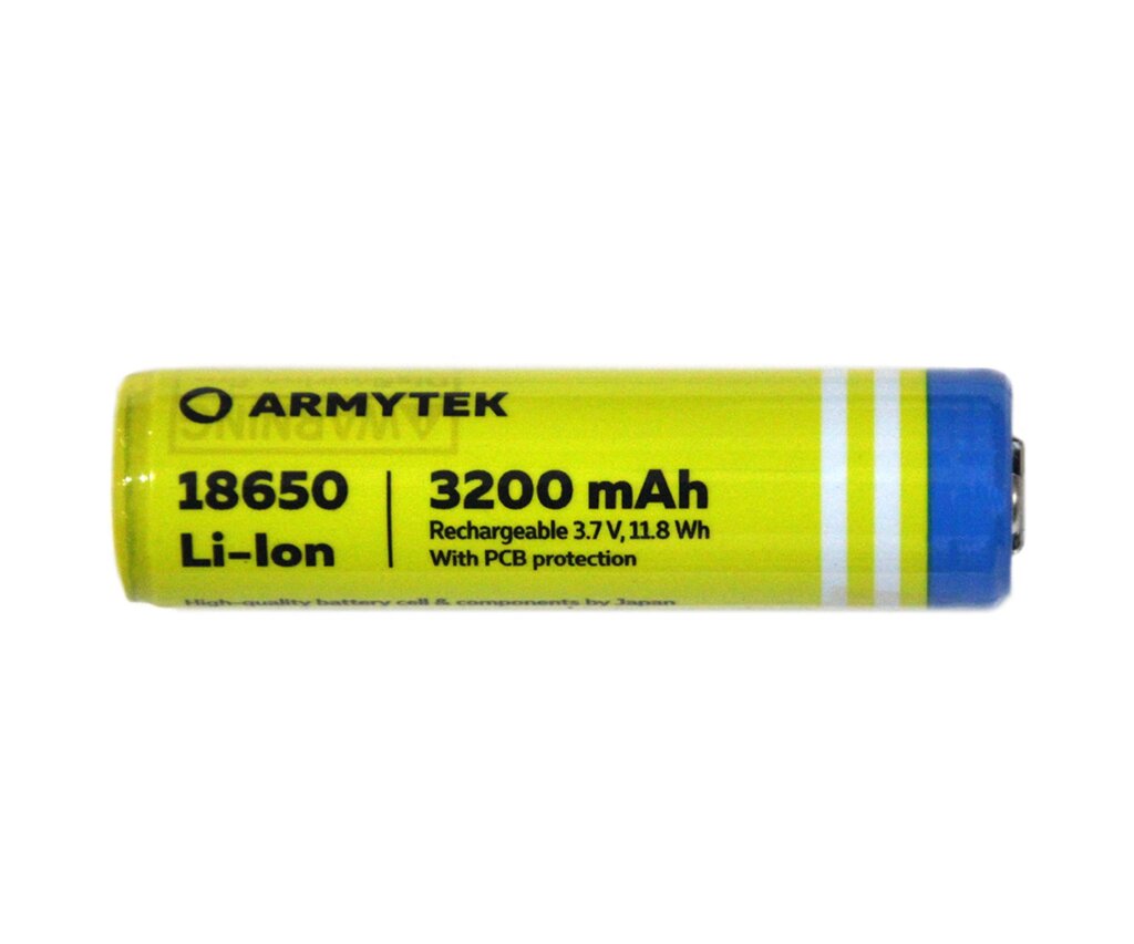 Аккумулятор Armytek 18650 Li-Ion 3200mAh (c защитой) от компании Интернет-магазин Pnevmat24 - фото 1