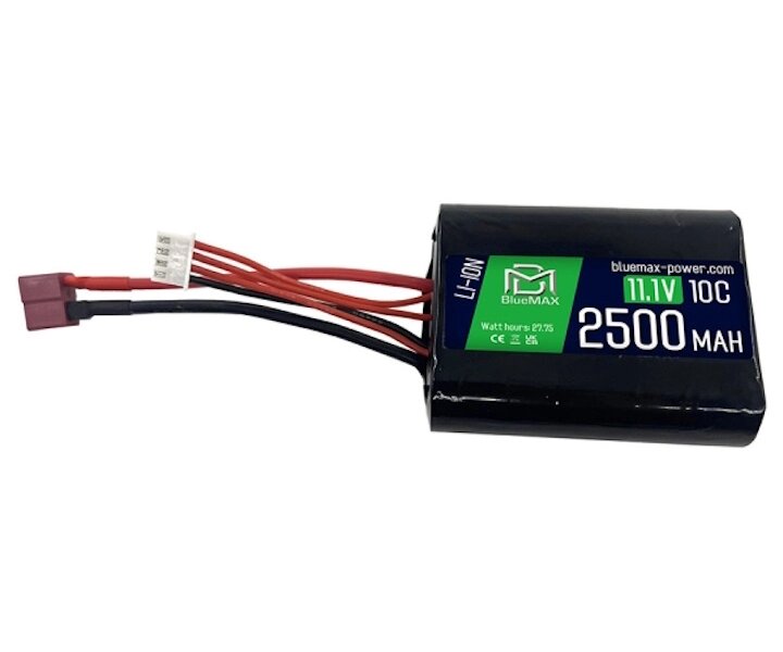 Аккумулятор BlueMAX Li-Ion 11.1V 2500mah 10C (25A) mini Brick, 70x55x19 мм от компании Интернет-магазин Pnevmat24 - фото 1