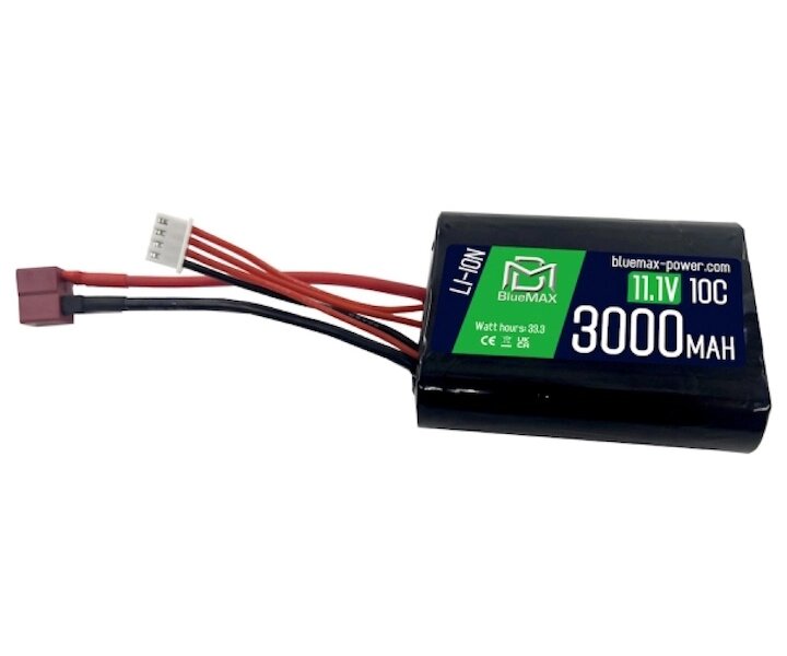 Аккумулятор BlueMAX Li-Ion 11.1V 3000mah 10C (30A) mini Brick, 70x55x19 мм от компании Интернет-магазин Pnevmat24 - фото 1