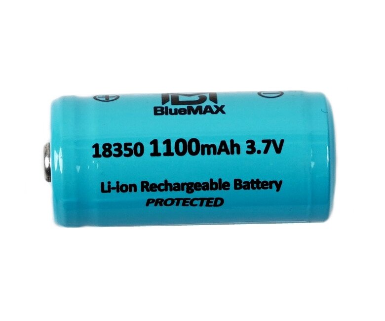 Аккумулятор BlueMAX Li-Ion Battery 18350 3.7V 1100mah Protected от компании Интернет-магазин Pnevmat24 - фото 1