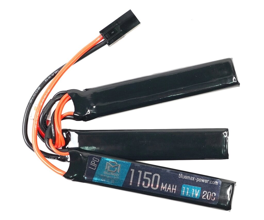 Аккумулятор BlueMAX Li-Po 11.1V 1150mah 20C Triple, 3x (92x19x6) мм от компании Интернет-магазин Pnevmat24 - фото 1