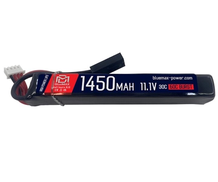 Аккумулятор BlueMAX Li-Po 11.1V 1450mah 30C Stick, 115x22x16 мм от компании Интернет-магазин Pnevmat24 - фото 1