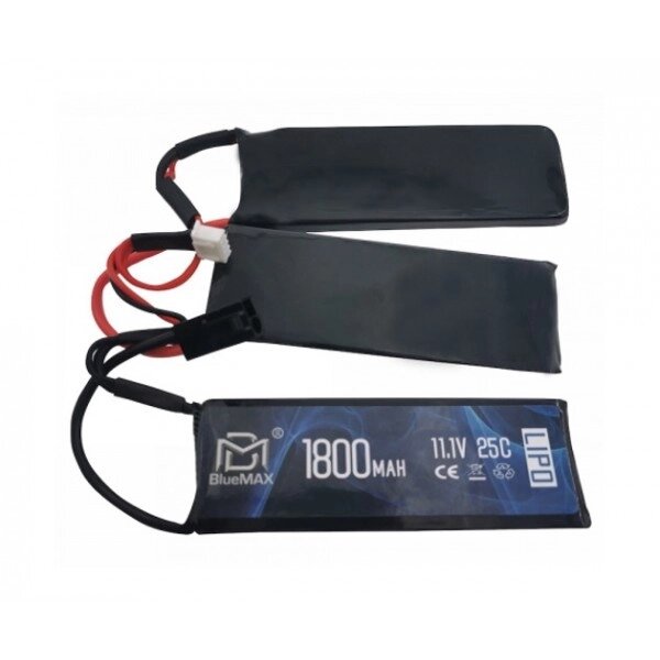 Аккумулятор BlueMAX Li-Po 11.1V 1800mah 25C Triple, 3x (102x35x7) мм от компании Интернет-магазин Pnevmat24 - фото 1