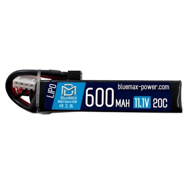 Аккумулятор BlueMAX Li-Po 11.1V 600mah 20C (PDW) w/ Mini Deans от компании Интернет-магазин Pnevmat24 - фото 1