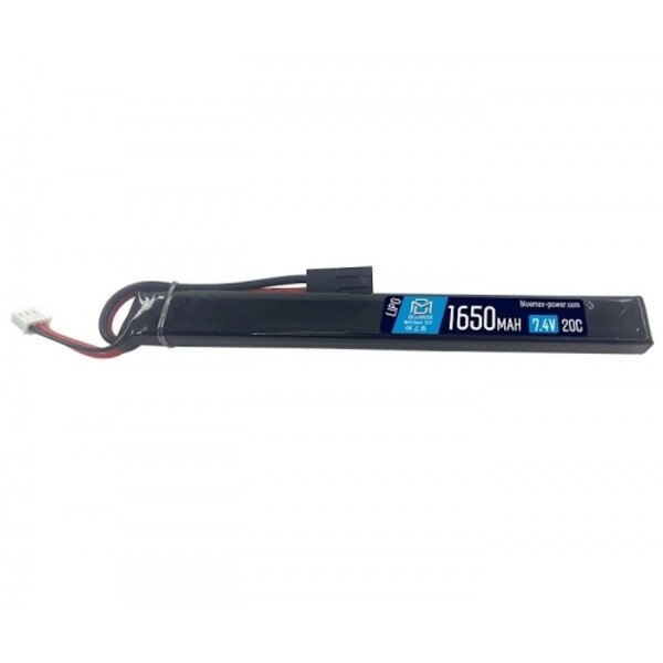 Аккумулятор BlueMAX Li-Po 7.4V 1650mah 20C AK Stick, 169x18x12 мм от компании Интернет-магазин Pnevmat24 - фото 1