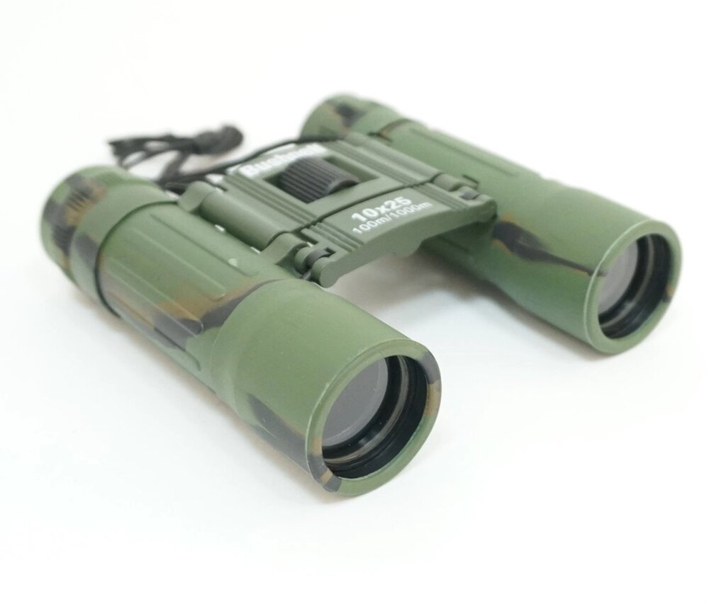 Бинокль Bushnell 10x25, зеленый камуфляж (BH-BB122) от компании Интернет-магазин Pnevmat24 - фото 1