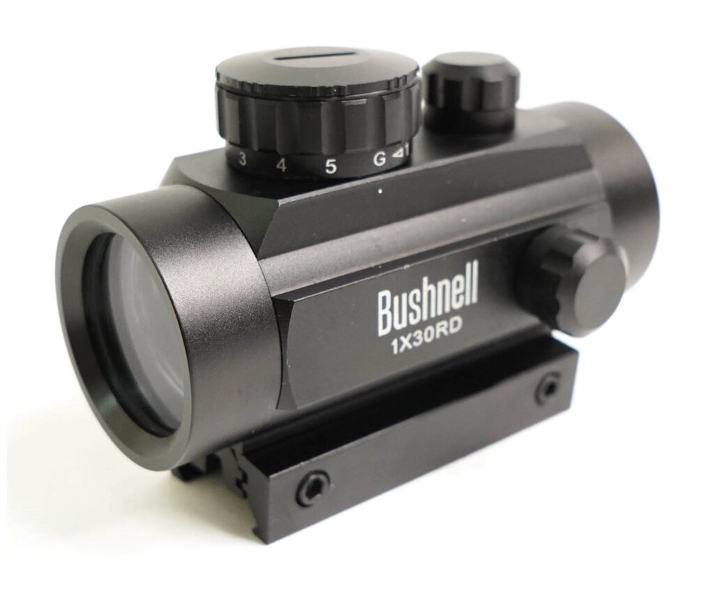 Коллиматорный прицел Bushnell 1x30 RD на Weaver + «л/хвост» от компании Интернет-магазин Pnevmat24 - фото 1