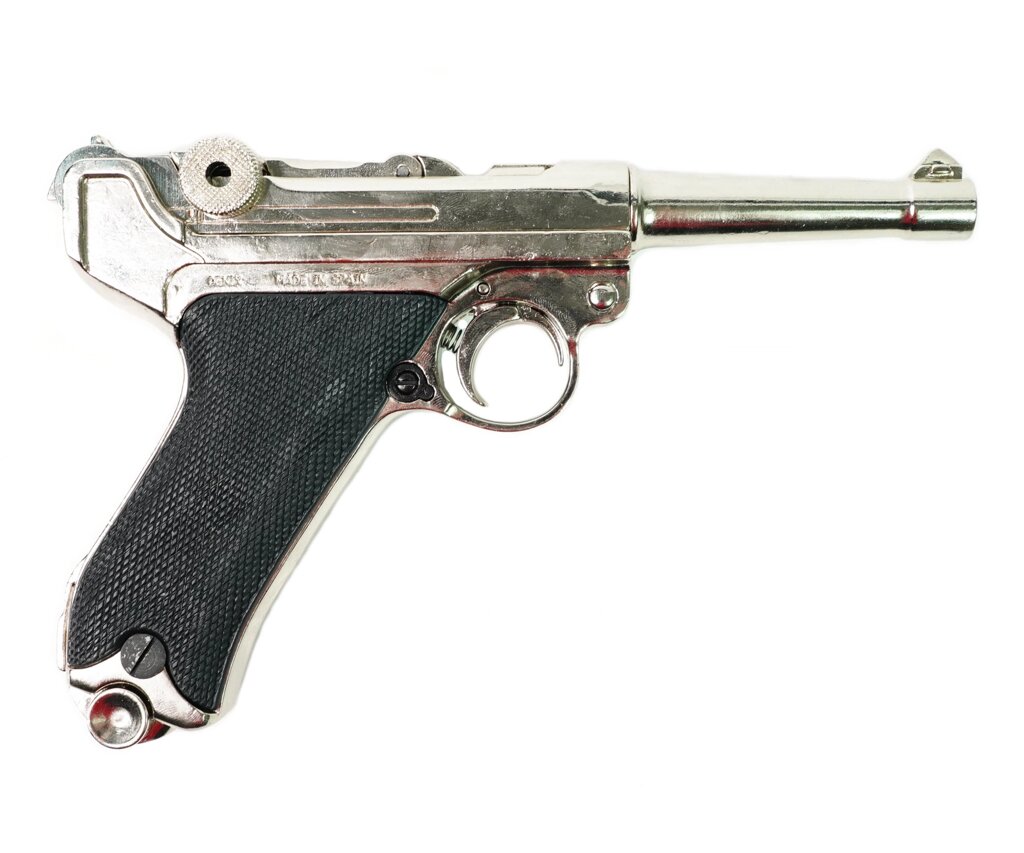 Макет пистолет Luger Parabellum P08, никель (Германия, 1898 г.) DE-8143 от компании Интернет-магазин Pnevmat24 - фото 1