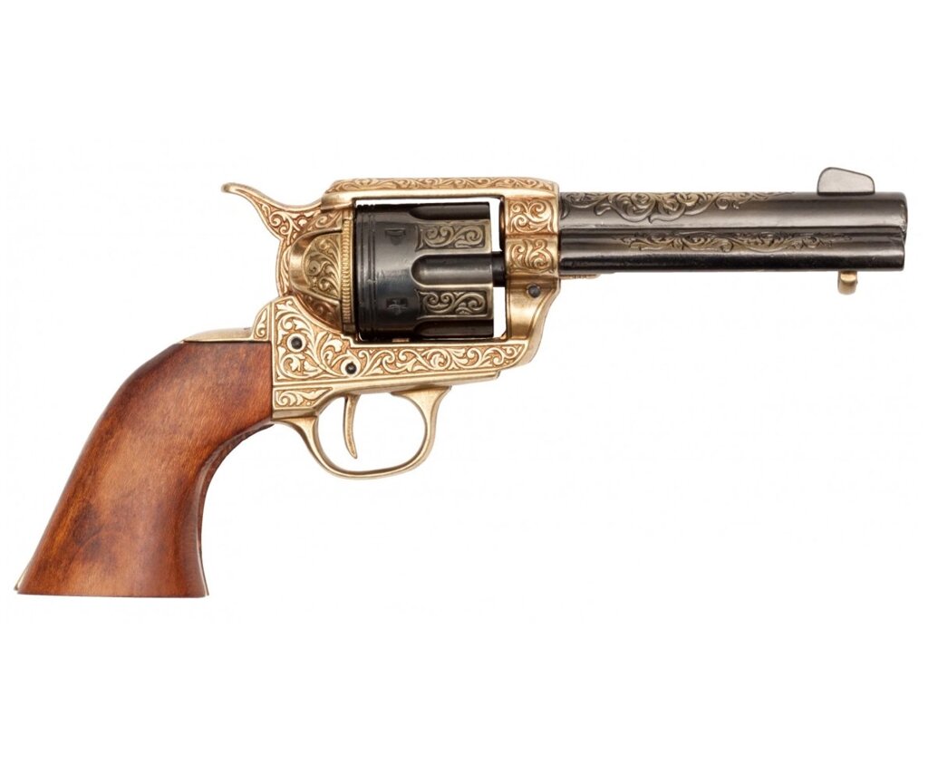 Макет револьвер Colt Peacemaker .45, 4,75", гравировка (США, 1873 г.) DE-M-1280-L от компании Интернет-магазин Pnevmat24 - фото 1