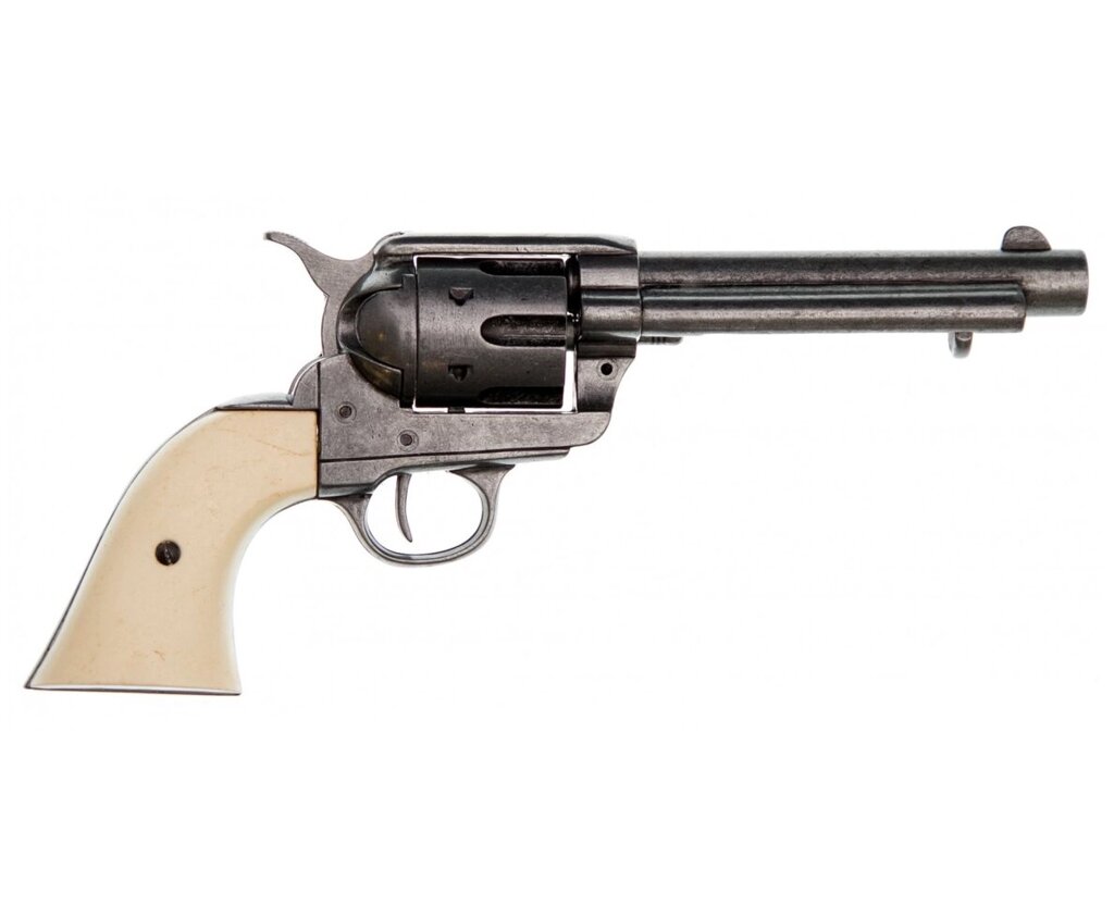 Макет револьвер Colt Peacemaker .45, 5", сталь, рукоять под кость (США, 1873 г.) DE-1150-G от компании Интернет-магазин Pnevmat24 - фото 1