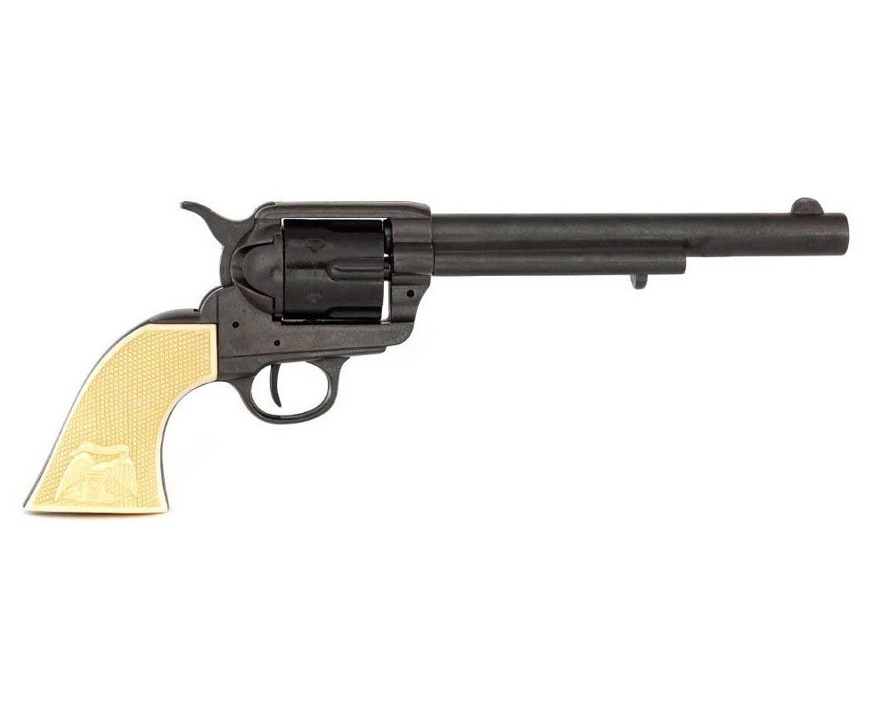 Макет револьвер Colt Peacemaker .45, 7", рукоять под кость (США, 1873 г.) DE-1109-N от компании Интернет-магазин Pnevmat24 - фото 1