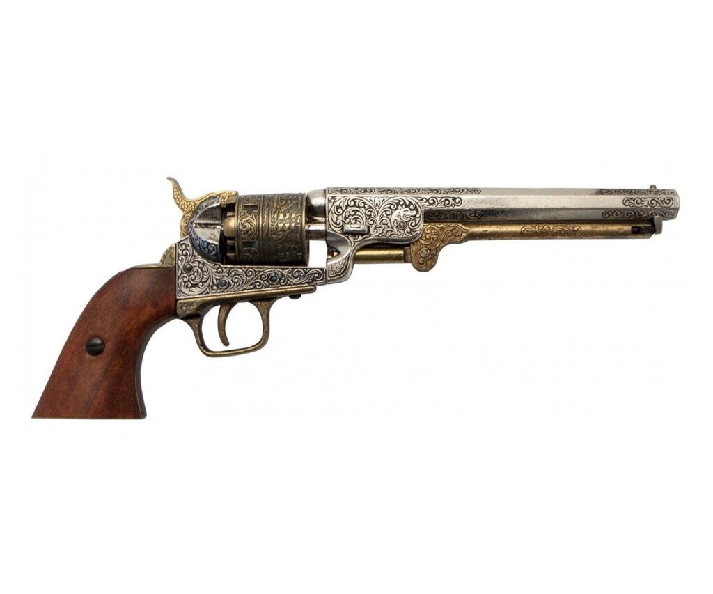 Макет револьвер морского офицера Colt Navy, латунь (США, 1851 г.) DE-1040-L от компании Интернет-магазин Pnevmat24 - фото 1