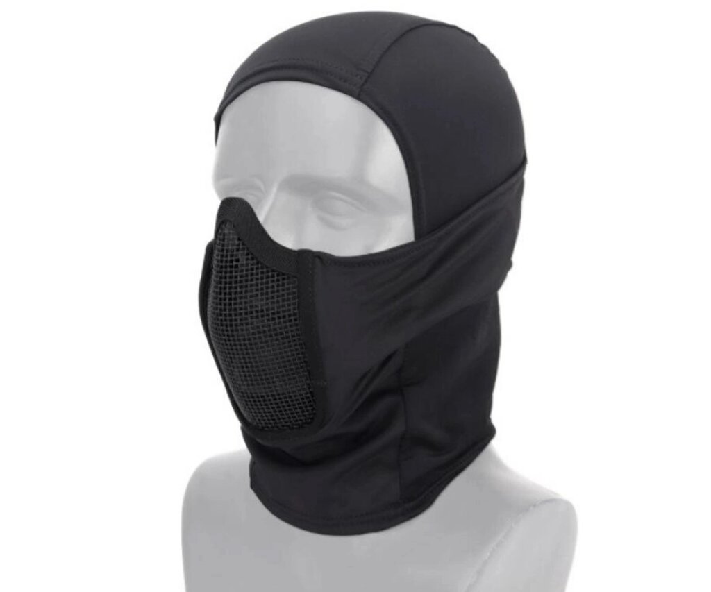 Маска защитная Tactical Multi Hood Full Face Shadow Fighter AS-MS0156B (черная) от компании Интернет-магазин Pnevmat24 - фото 1