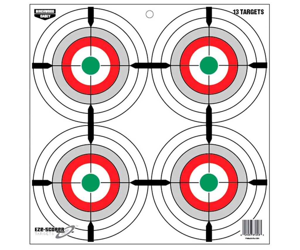 Мишень бумажная Birchwood Eze-Scorer Multiple Bull's-Eye 12" (13 шт) от компании Интернет-магазин Pnevmat24 - фото 1