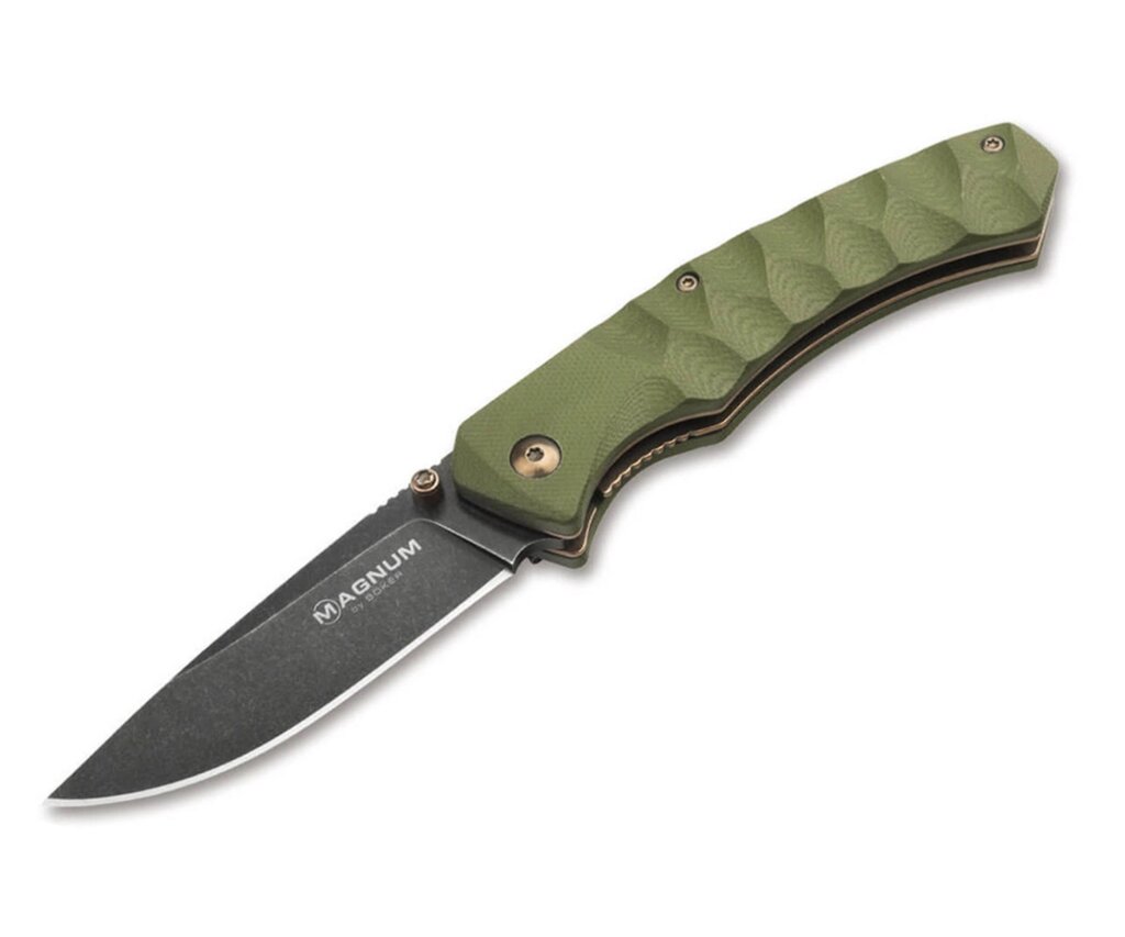 Нож складной Boker Magnum Iguanodon 8 см, сталь 440A, рукоять G10 Green от компании Интернет-магазин Pnevmat24 - фото 1