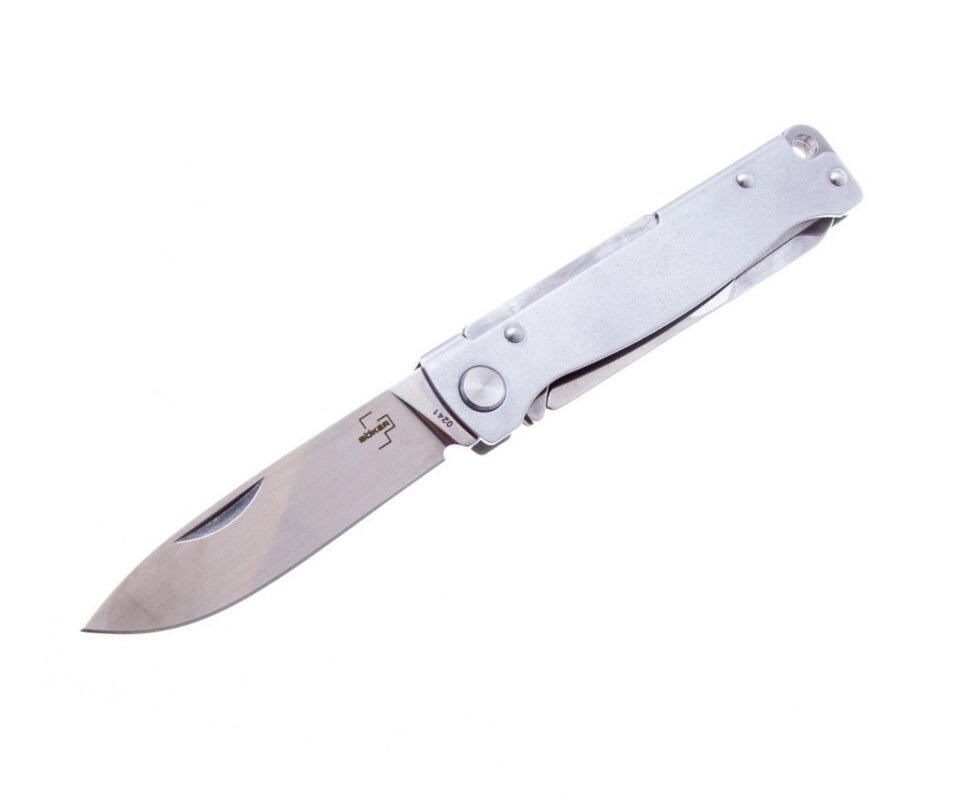 Нож складной Boker Plus Atlas SW Multi 6,7 см, сталь Sandvik 12С27, рукоять сталь Grey от компании Интернет-магазин Pnevmat24 - фото 1