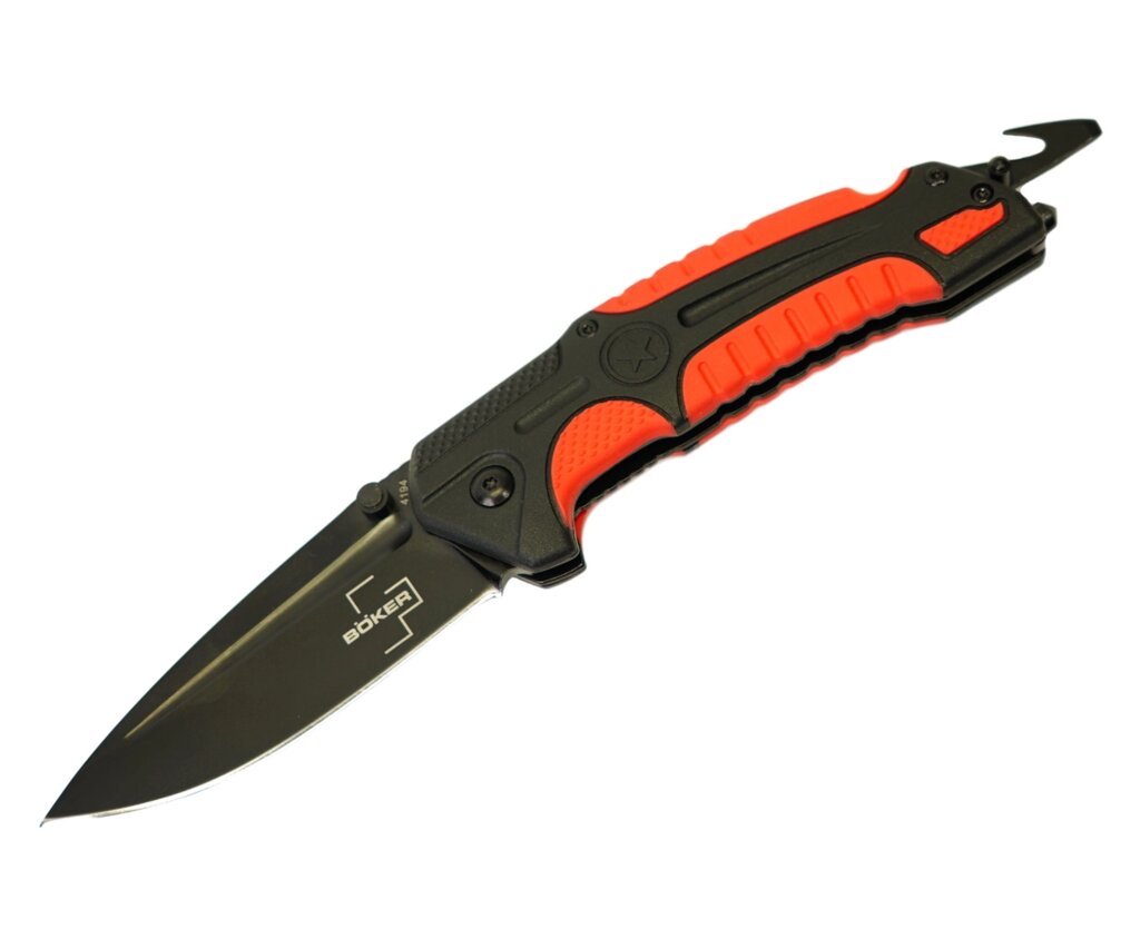 Нож складной Boker Plus Savior 1 8,4 см, сталь 12C27, рукоять FRN Black/Red от компании Интернет-магазин Pnevmat24 - фото 1