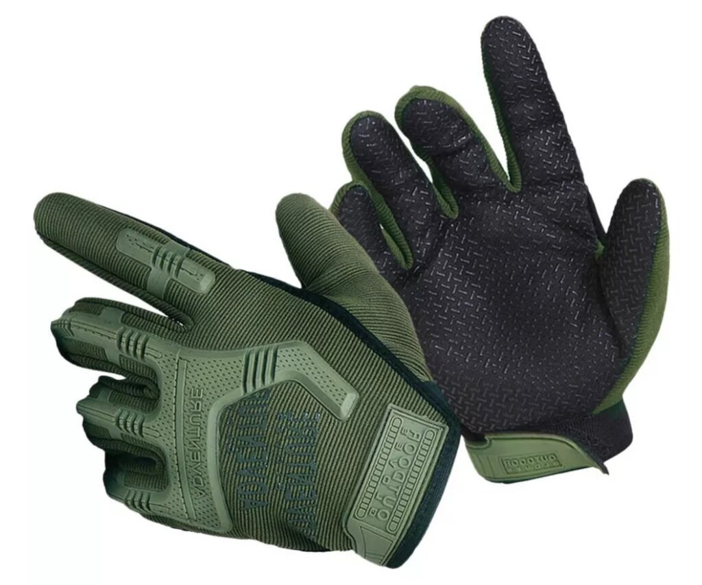 Перчатки тактические Outdoor Gloves Adventure полноразмерные (хаки) от компании Интернет-магазин Pnevmat24 - фото 1