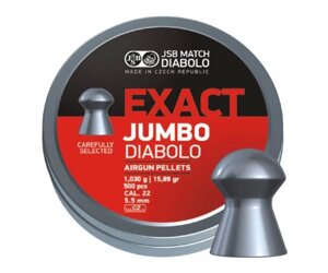 Пули JSB Exact Jumbo Diabolo 5,5 мм, 1,03 г (500 штук)