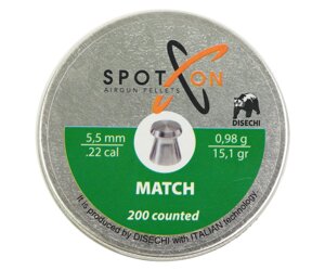 Пули SPOTON Match 5,5 мм, 0,98 г (200 штук)