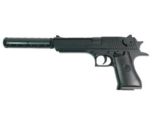 Страйкбольный пистолет Shantou K. 111S (Desert Eagle, с глушителем) спринговый