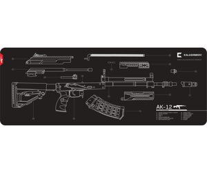 Коврик для мыши и чистки оружия АК-12 Калашников, 80х30 см