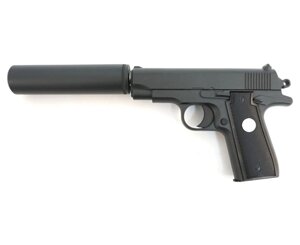 Страйкбольный пистолет Galaxy G. 2A (Browning mini) с глушителем