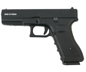 Страйкбольный пистолет KJW KP-17 Glock G17 CO Black, металл. затвор