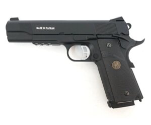 Страйкбольный пистолет KJW KP-07 Colt M1911 M. E. U. Gas GBB Black