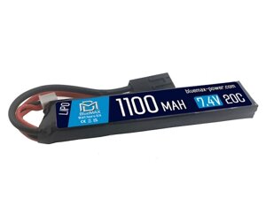 Аккумулятор BlueMAX Li-Po 7.4V 1100mah 20C Stick, 102x21x10 мм