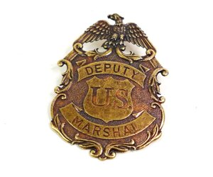 Значок Deputy U. S. Marshal с изображ. орла, латунь (DE-112-L)