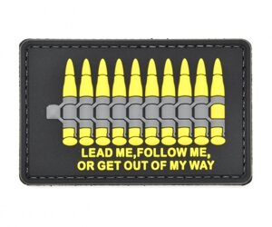 Шеврон "Lead me, Follow me", PVC на велкро, 80x50 мм