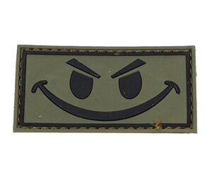 Шеврон "Smile", PVC на велкро, 70x35 мм (Olive)