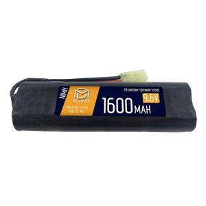 Аккумулятор BlueMAX NiMH 9.6V 1600mah Small Type, 122x35x18 мм