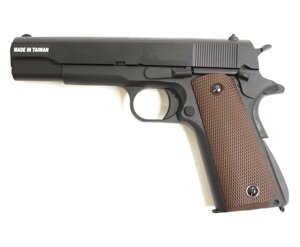 Страйкбольный пистолет KJW Colt M1911A1 Gas GBB Black