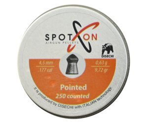 Пули SPOTON Pointed 4,5 мм, 0,63 г (250 штук)