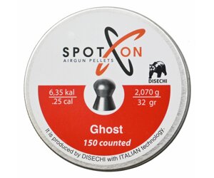 Пули SPOTON Ghost 6,35 мм, 2,07 г (150 штук)