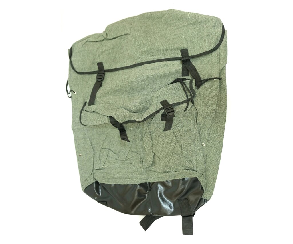 Рюкзак туристический брезентовый, 70 л, кожаное дно (МВЕ) - особенности