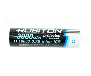 Аккумулятор Robiton 18650 3000 mAh, с защитой PK1